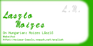 laszlo moizes business card